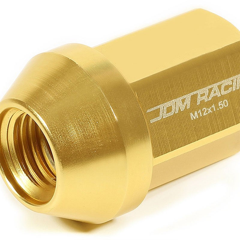 Gold Aluminum M12x1.50 35MM Short Close End Acorn Tuner 20x Conical Lug Nuts-Accessories-BuildFastCar