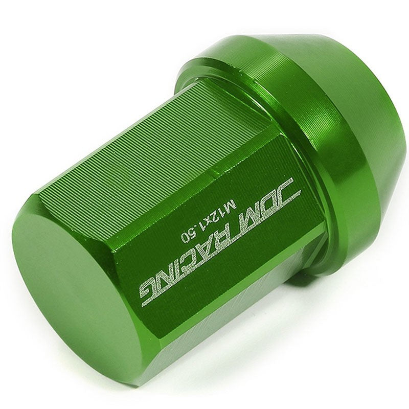 Green Aluminum M12x1.50 35MM Short Close End Acorn Tuner 20x Conical Lug Nuts-Accessories-BuildFastCar