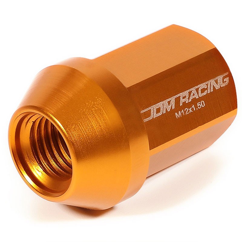 Orange Aluminum M12x1.50 35MM Short Close End Acorn Tuner 20x Conical Lug Nuts-Accessories-BuildFastCar