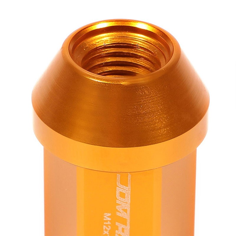 Orange Aluminum M12x1.50 35MM Short Close End Acorn Tuner 20x Conical Lug Nuts-Accessories-BuildFastCar