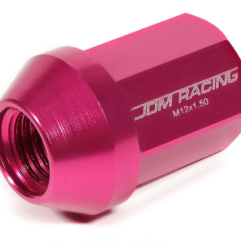 Pink Aluminum M12x1.50 35MM Short Close End Acorn Tuner 20x Conical Lug Nuts-Accessories-BuildFastCar