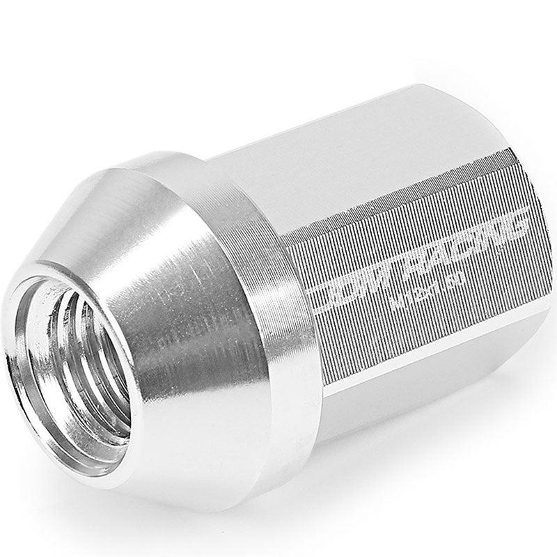 Silver Aluminum M12x1.50 35MM Short Close End Acorn Tuner 20x Conical Lug Nuts-Accessories-BuildFastCar