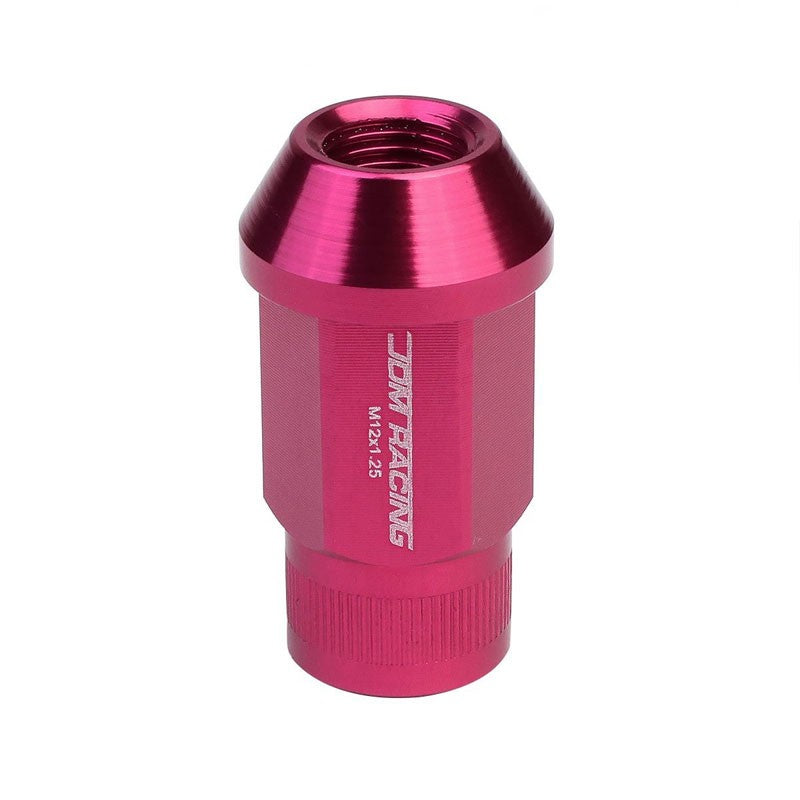 Pink Aluminum M12x1.25 Conical Open Rim Acorn Tuner 16x Lug Nuts+4 Lock Nuts-Accessories-BuildFastCar