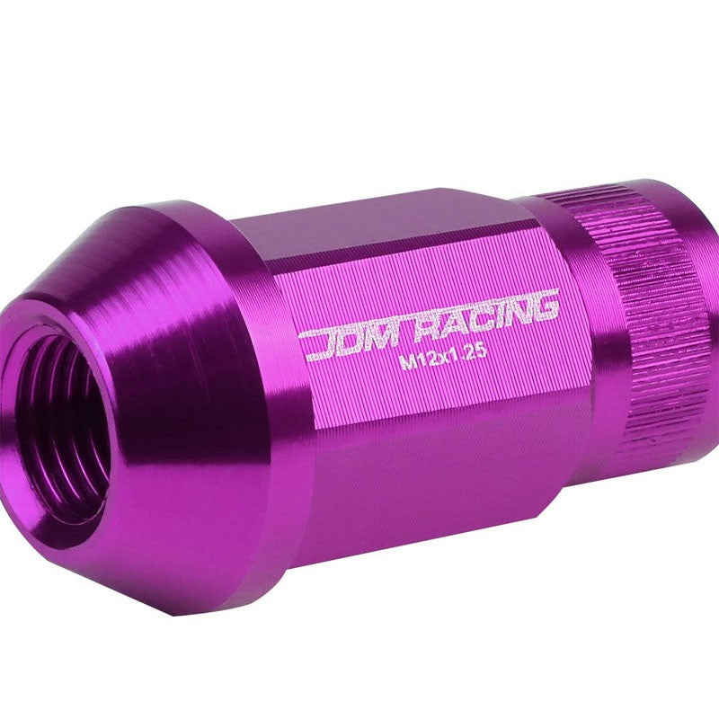 Purple Aluminum M12x1.25 Conical Open Rim Acorn Tuner 16x Lug Nuts+4 Lock Nuts-Accessories-BuildFastCar