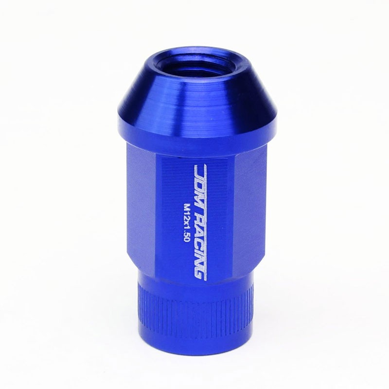 Blue Aluminum M12x1.50 Conical Open Rim Acorn Tuner 16x Lug Nuts+4 Lock Nuts-Accessories-BuildFastCar