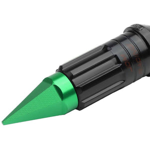 Green M12x1.50 Open/Close Acorn Lock+Hex Spike Cap 16x Lug Nuts+4 Lock Nuts-Accessories-BuildFastCar