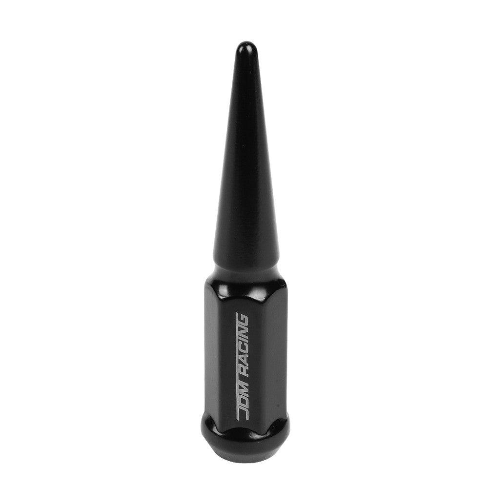 24PCs Heavy Duty Steel Black Closed End Lug Nuts For M14X1.50 Conical Seat Wheel