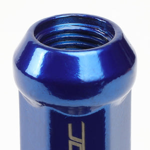 24PCs Heavy Duty Steel Blue Closed End Lug Nuts For M14X1.50 Conical Seat Wheel