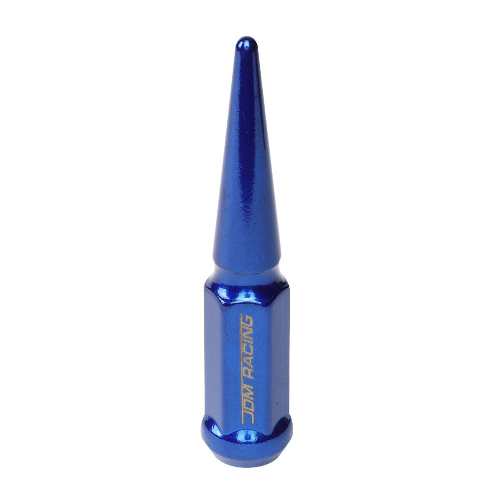 24PCs Heavy Duty Steel Blue Closed End Lug Nuts For M14X1.50 Conical Seat Wheel