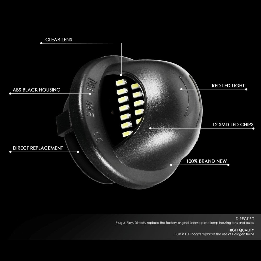 Nuvision Lighting LPL-ZTL-9072 White LED Rear License Plate Light Lamp LPL-ZTL-9072