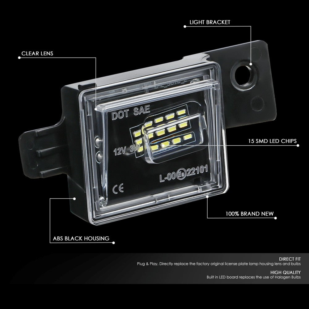 Nuvision Lighting LPL-ZTL-9076 White LED Rear License Plate Light Lamp LPL-ZTL-9076