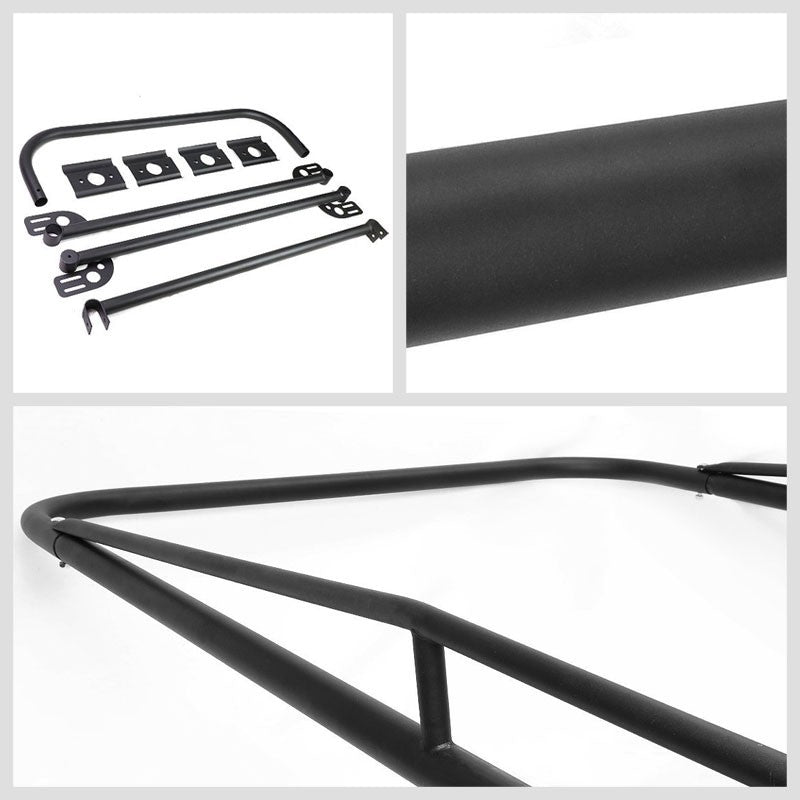 Universal Black Adjust Pickup Truck Bed Ladder Rack Quad Utility Bar 132" x 57"-Exterior-BuildFastCar