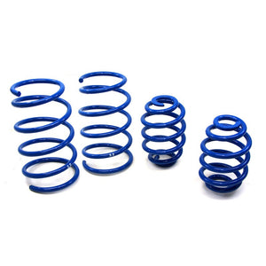 Blue 2" Drop Manzo Race Sport Lowering Spring work with 92-98 BMW E36 3-Series 2/4DR