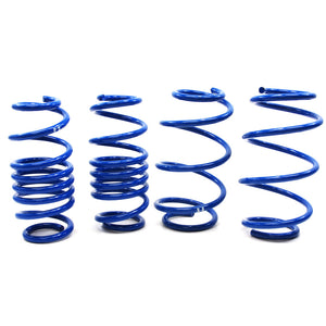 Blue 1.5" Drop Manzo Race Sport Lowering Spring Kit For 06-08 Honda Fit L15A GD3