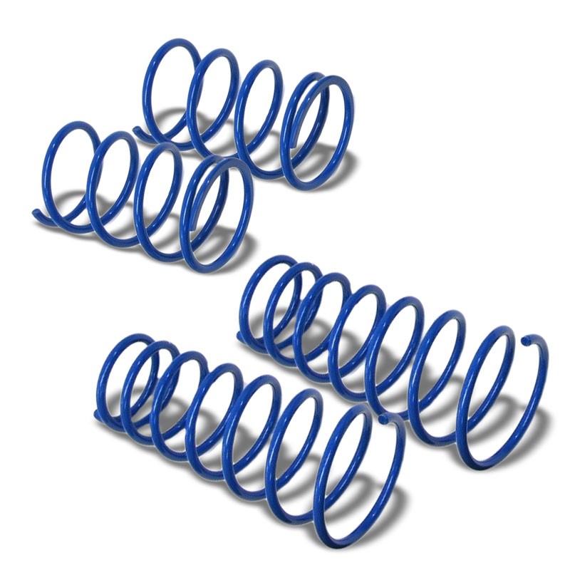 Blue 1.5" Drop Manzo Race Sport Lowering Spring Kit work with 04-07 Subaru Impreza WRX