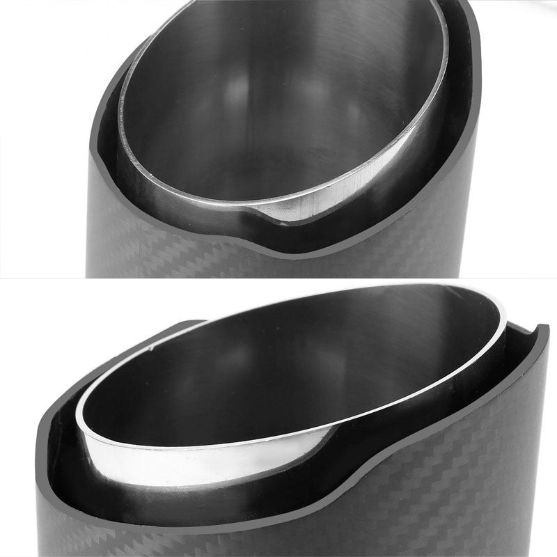 BFC-MUFT-CB-TY01 2.5"Pipe/3"Tip/3.5"OD Clamp-On Carbon Filber Pattern Exhaust Muffler End Tip