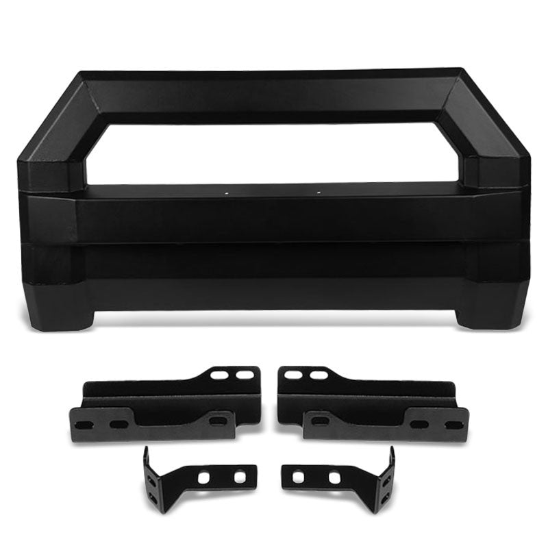 Black Square Bull Bar Grill Guard+License Bracket For 07-18 GMC Sierra 1500-Grille Guards & Bull Bars-BuildFastCar