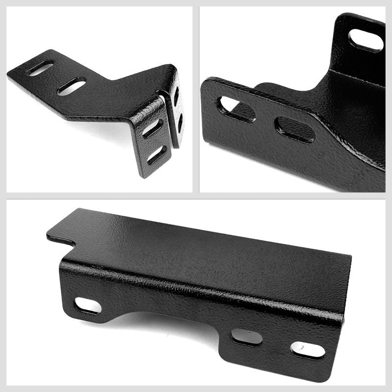 Black Square Bull Bar Grill Guard+License Bracket For 07-18 GMC Sierra 1500-Grille Guards & Bull Bars-BuildFastCar