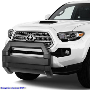Black Square Front Bull Bar Grill Guard+License Bracket For 16-18 Toyota Tacoma-Grille Guards & Bull Bars-BuildFastCar