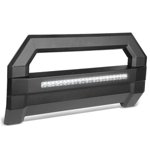 Square Textured Bull Bar Grill Guard+License Bracket+LED Bar For 04-18 F-150-Grille Guards & Bull Bars-BuildFastCar