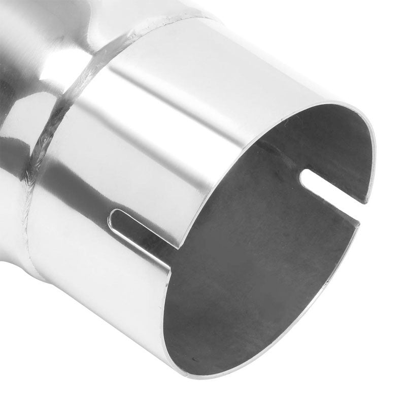3" Inlet Stainless Steel Round Cut Rolled Exhaust Muffler Tip 7.75"L/4.0" Tip-Exhaust Parts-BuildFastCar