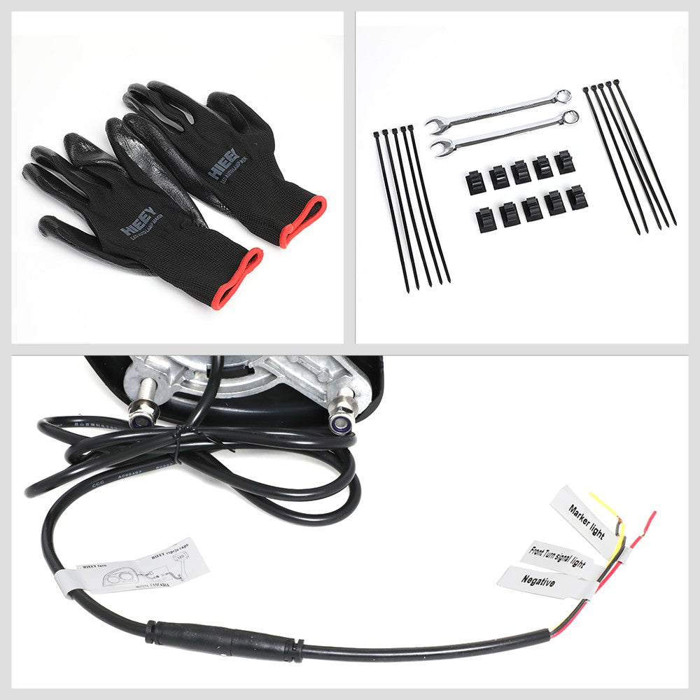 Chrome 12V 5-Arrow LED Turn Signal Side View Mirror 08-17 Cascadia BFC-SVMIR-HY-007-CH