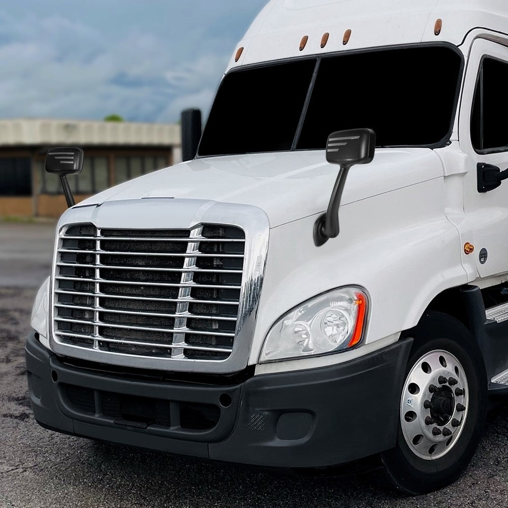 Black 12V 3-Strip LED Turn Signal Side View Mirror 08-17 Cascadia BFC-SVMIR-HY-008-BK