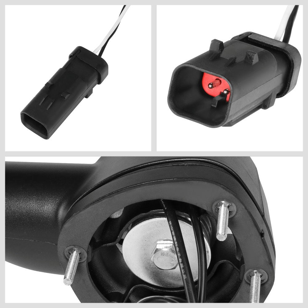 Black 12V 5-Arrow LED Turn Signal Side View Mirror T680 579 587 BFC-SVMIR-HY-010-BK