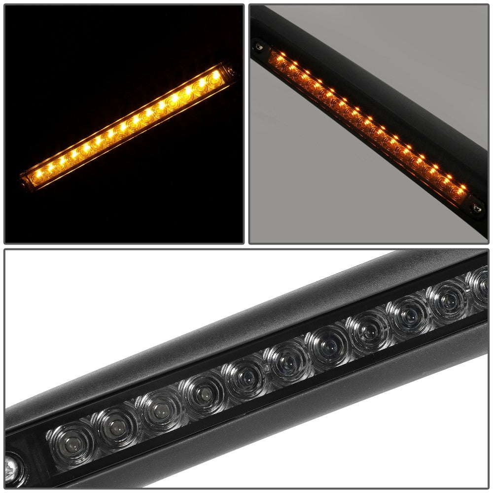 Sequential 4-Arrow LED Signal Black Side View Mirror 18+ Harvester BFC-SVMIR-HY-015-BK