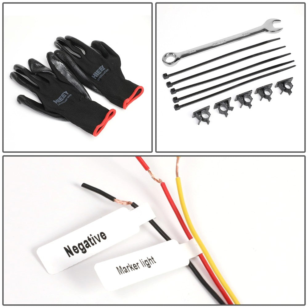 Sequential 3-Strip LED Signal Black Side View Mirror 18+ Harvester BFC-SVMIR-HY-016-BK