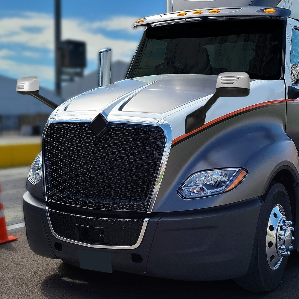 Sequential 3-Strip LED Signal Chrome Side View Mirror 18+ Harvester BFC-SVMIR-HY-016-CH