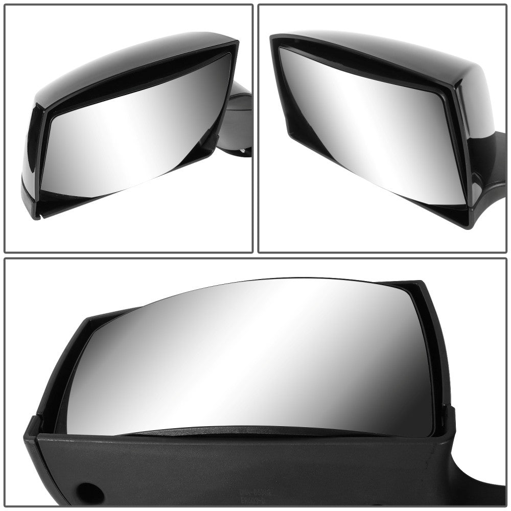Sequential L-Pattern LED Signal Black Side View Mirror 18-21 Volvo VNL BFC-SVMIR-HY-017-BK