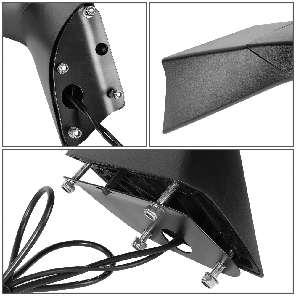 Sequential L-Pattern LED Signal Black Side View Mirror 18-21 Volvo VNL BFC-SVMIR-HY-017-BK