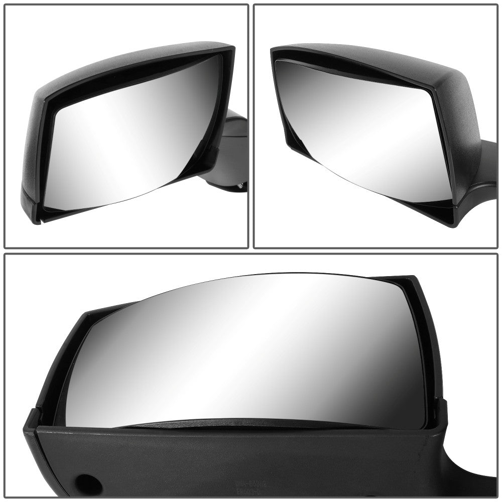 Sequential 4-Arrow LED Signal Black Side View Mirror 18-21 Volvo VNL BFC-SVMIR-HY-018-BK