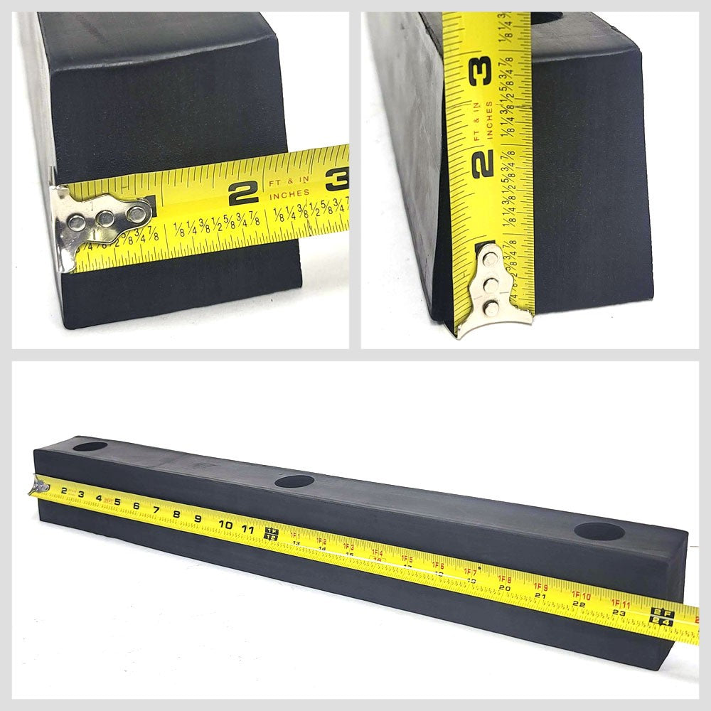 2X Square Rectangular 3 Hole 24" x 2-1/2" x 3" Dock Bumper BFC-TTP-DBUMP-14-X2