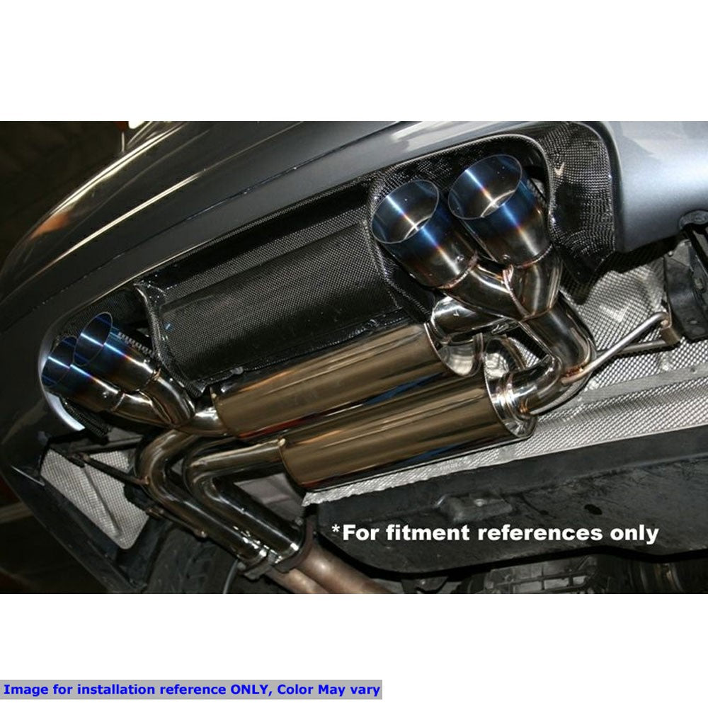 Megan Racing Supremo Axleback Exhaust Black Chrome Tips For 01-06 BMW M3 E46