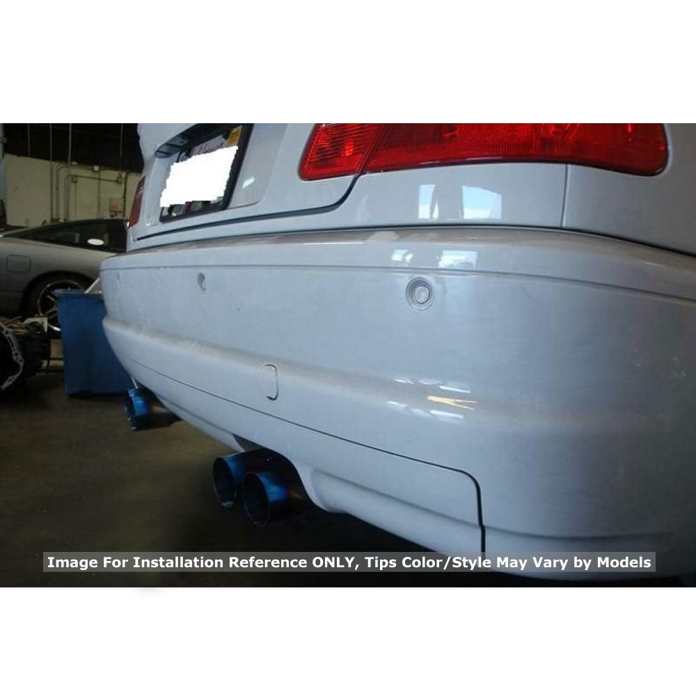 Megan Racing Supremo Axleback Exhaust Titanium Blue Tips For 01-06 BMW M3 E46