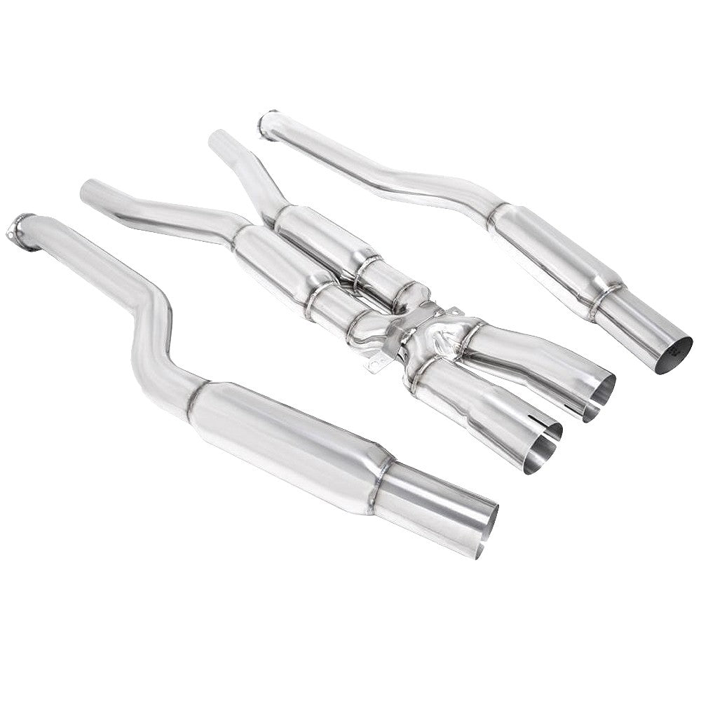 Megan ABE Exhaust System 3.5" Quad Burnt Tips+w/Tube for 05-10 BMW M5 E60