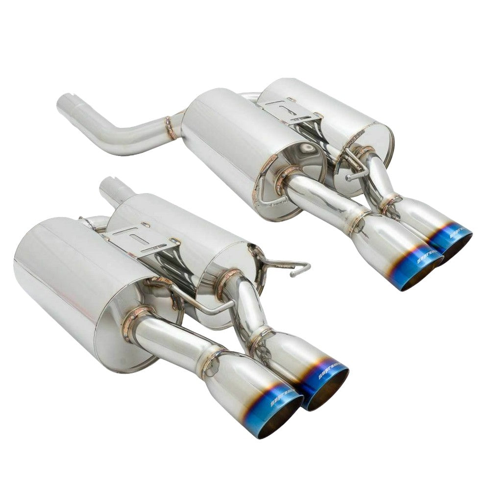 Megan Polish 3" Pipe 3.5" Quad Burnt Tip Axleback Exhaust 06-10 M5 E60 MR-ABE-BE60M5-VO-L+R