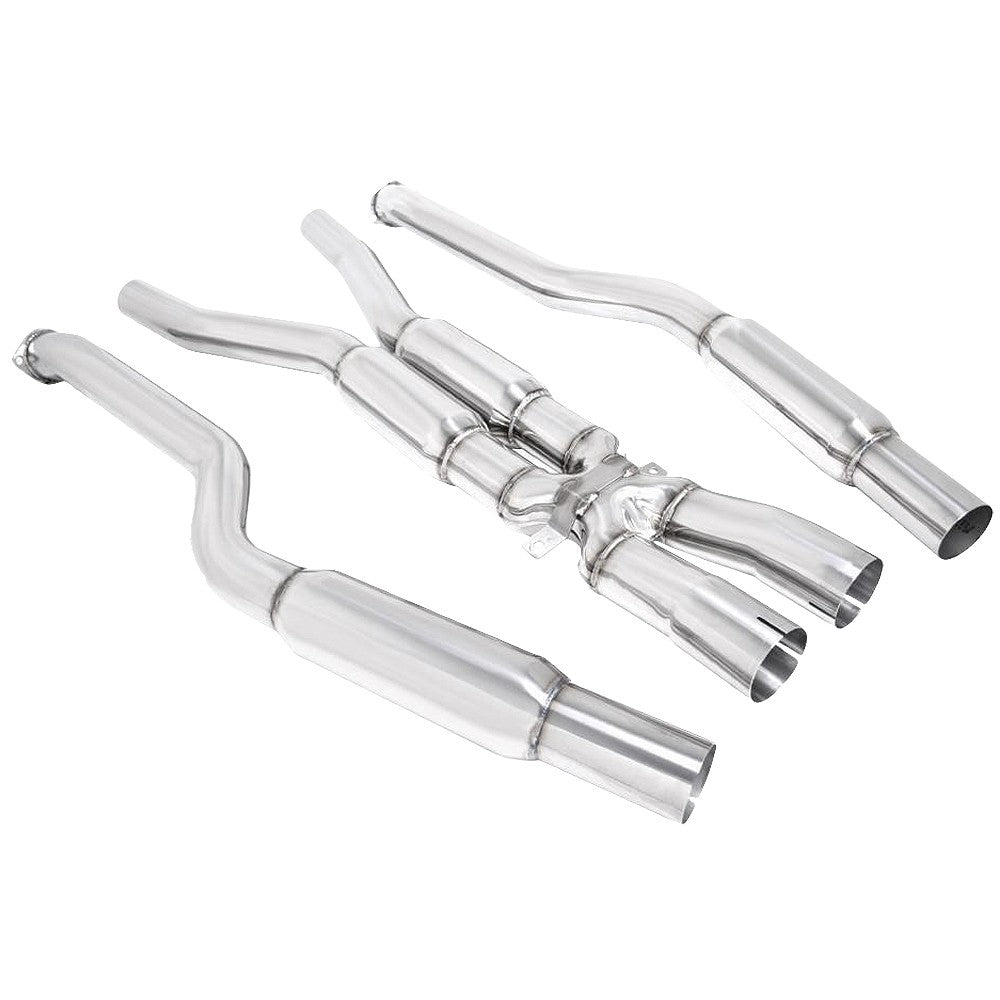 Megan ABE Exhaust System 3.5" Quad Burnt Roll Tip w/Tube for 05-10 BMW M5 E60