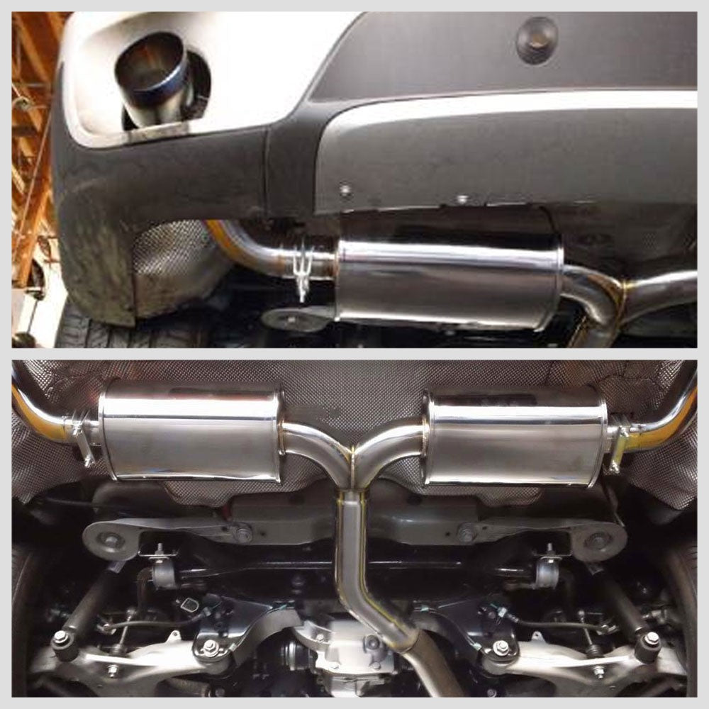 Megan Supremo ABE Exhaust System 3.5" Burnt Rolled Tip For 07-13 BMW X5 L6 E70