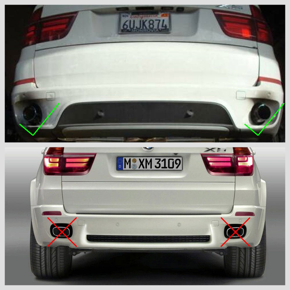 Megan Supremo ABE Exhaust System 3.5" Burnt Rolled Tip For 07-13 BMW X5 L6 E70