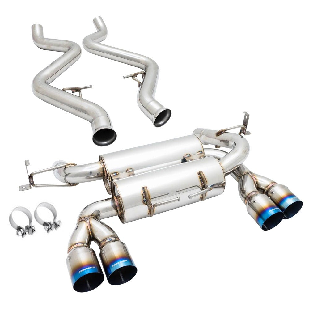 Megan Racing Supremo Axleback Exhaust Titanium Blue Tip For 08-13 BMW M3 E90 4DR