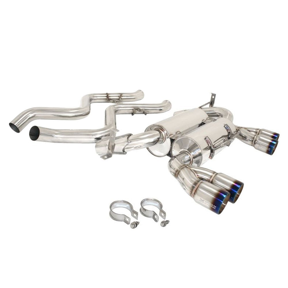 Megan Racing Supremo Axleback Exhaust Burnt Rolled Tip For 08-13 BMW M3 E90 4DR