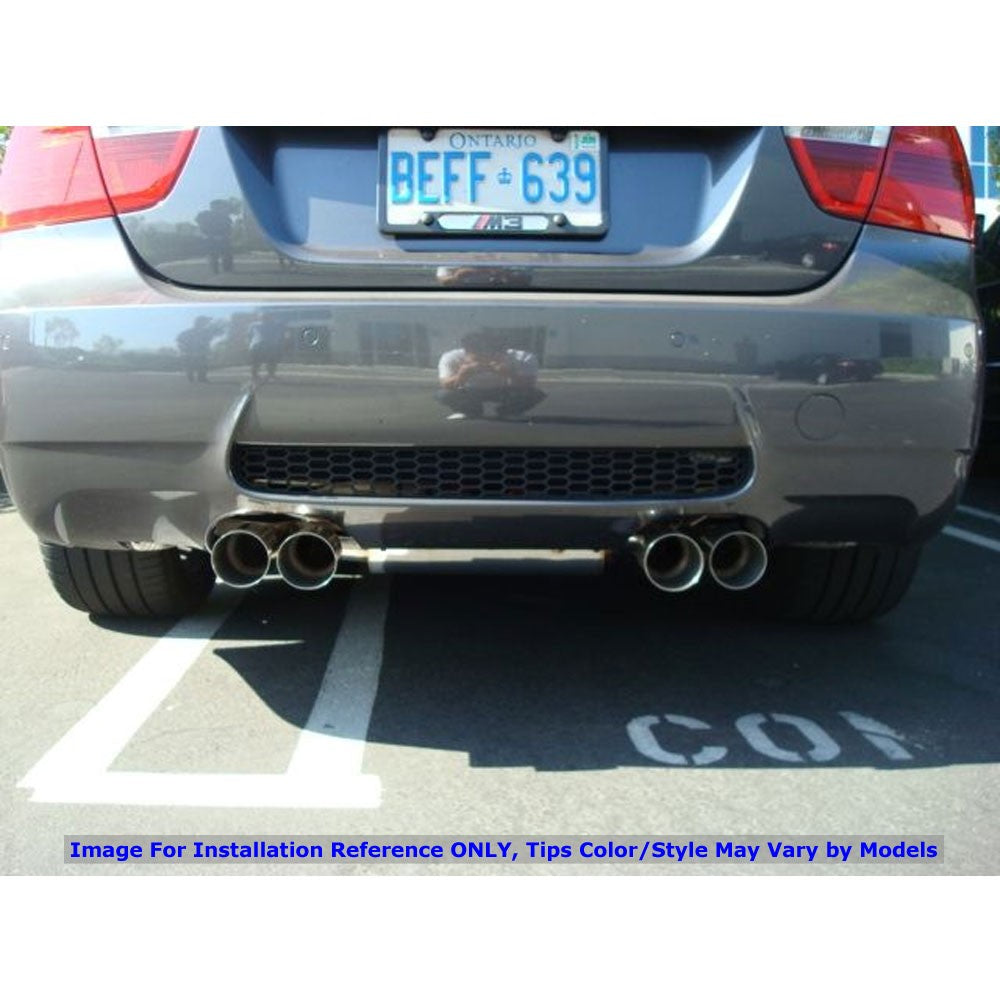 Megan Racing Supremo Axleback Exhaust Burnt Rolled Tip For 08-13 BMW M3 E90 4DR