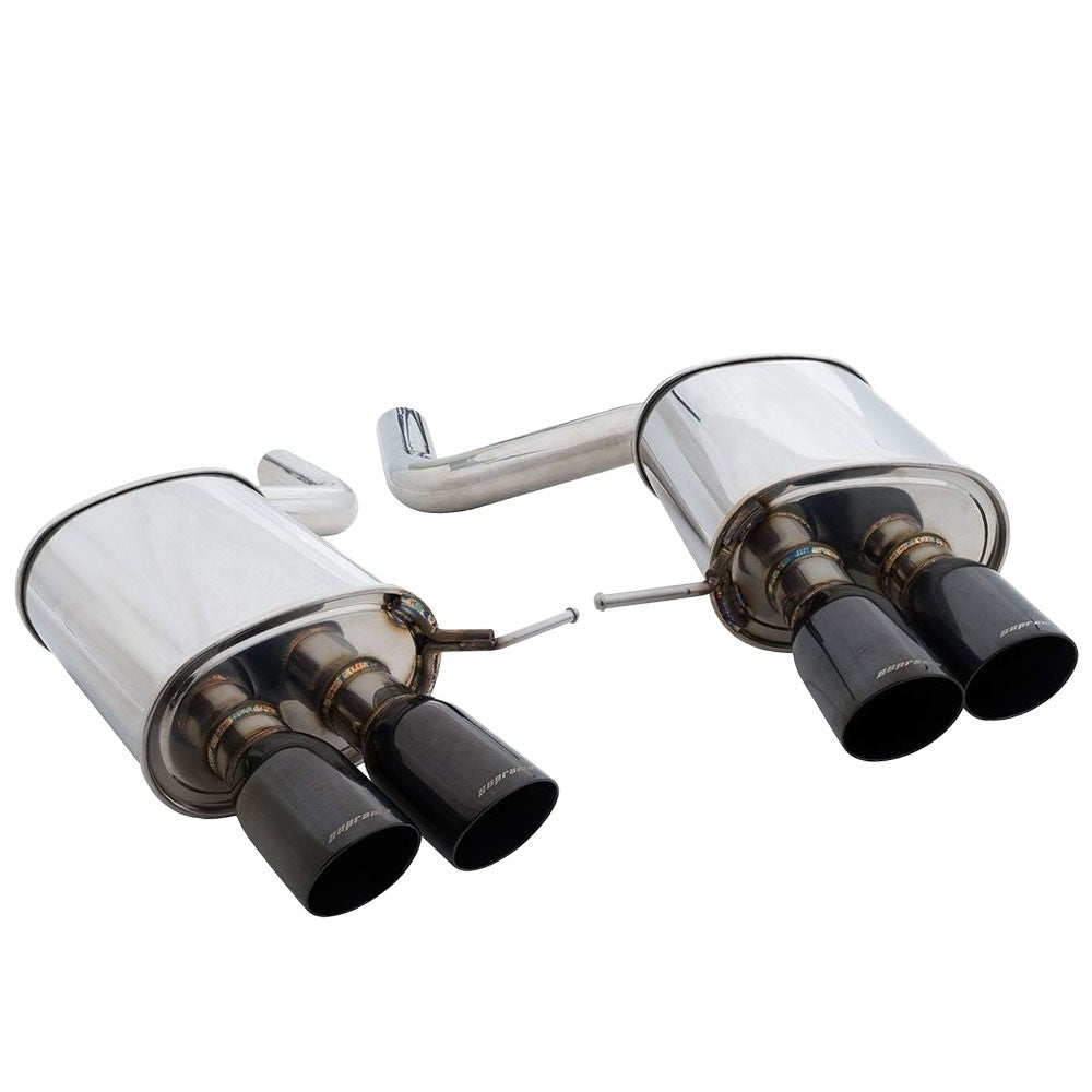 Megan Racing Supremo Axleback Exhaust Black Chrome Tips For 11-16 BMW F10 4DR