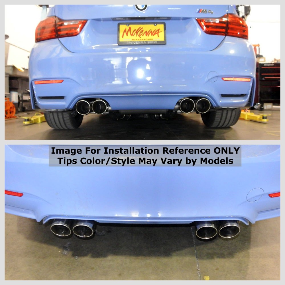 Megan Racing Supremo Axleback Exhaust Black Chrome Tips For 15-UP M3 F80/M4 F82