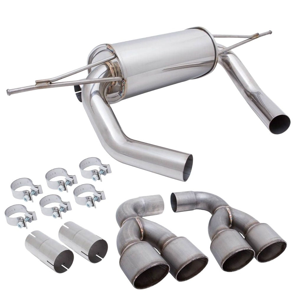 Megan Racing Supremo Axleback Exhaust Raw Metal Tips For 15-UP M3 F80/M4 F82