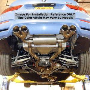 Megan Racing Supremo Axleback Exhaust Raw Metal Tips For 15-UP M3 F80/M4 F82