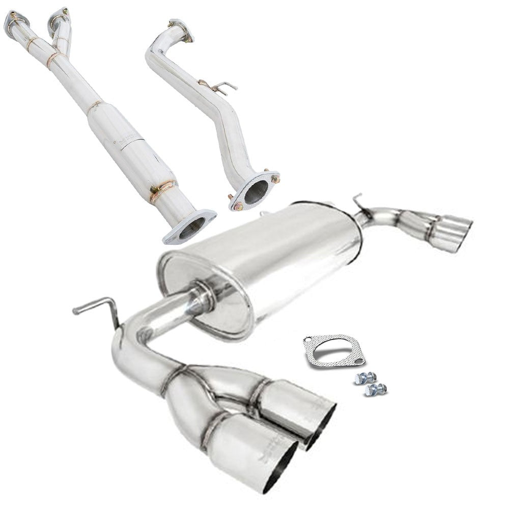 Megan Racing OE-RS Exhaust Axleback Downpipe 09-16 Genesis Coupe V6 BK MR-ABE-HG09-SS+MIDPIPE-HG09V6